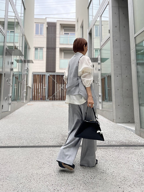 silk wool easy vest